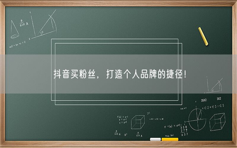 抖音买粉丝，打造个人品牌的捷径！